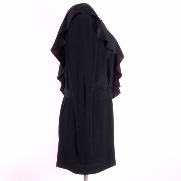 Diane Von Furstenberg Romper Silk Black Faux Wrap Style Shorts Romper Belted 12 - Picture 9 of 12